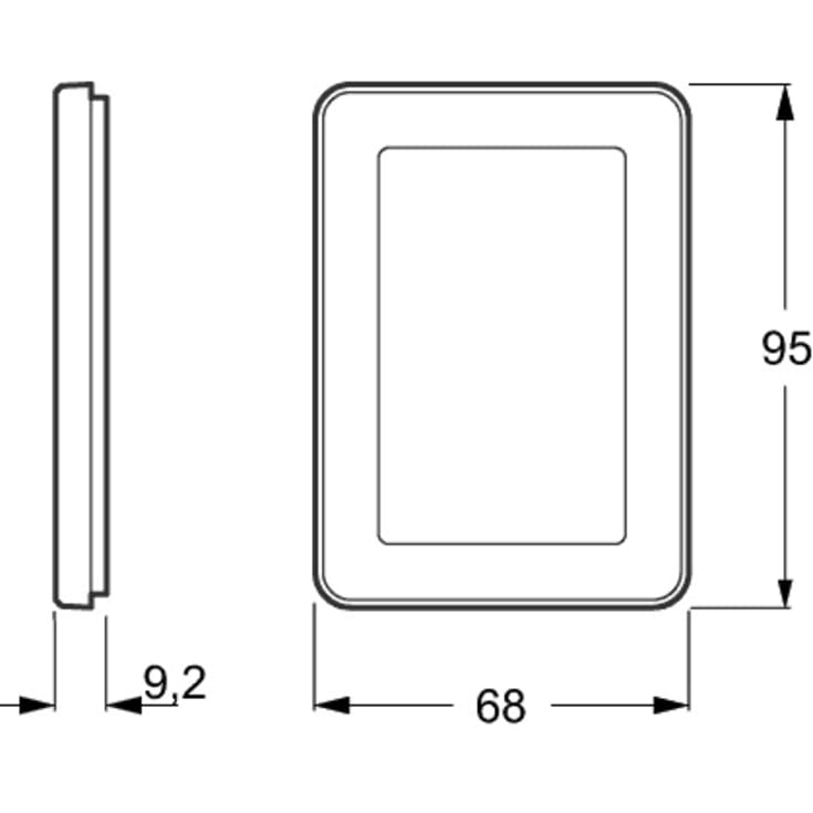 LK Fuga Choice designramme, 1,5 modul, transparent