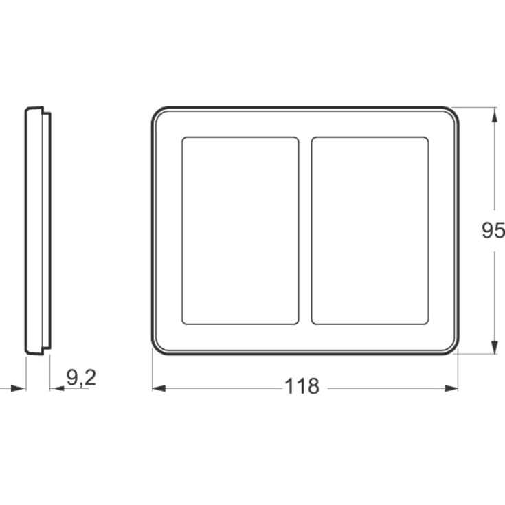 LK Fuga Choice designramme, 2x1,5 modul, transparent