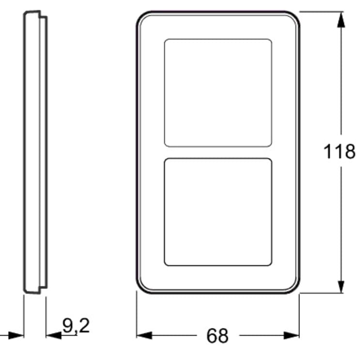 LK Fuga Choice designramme, 2 modul, transparent