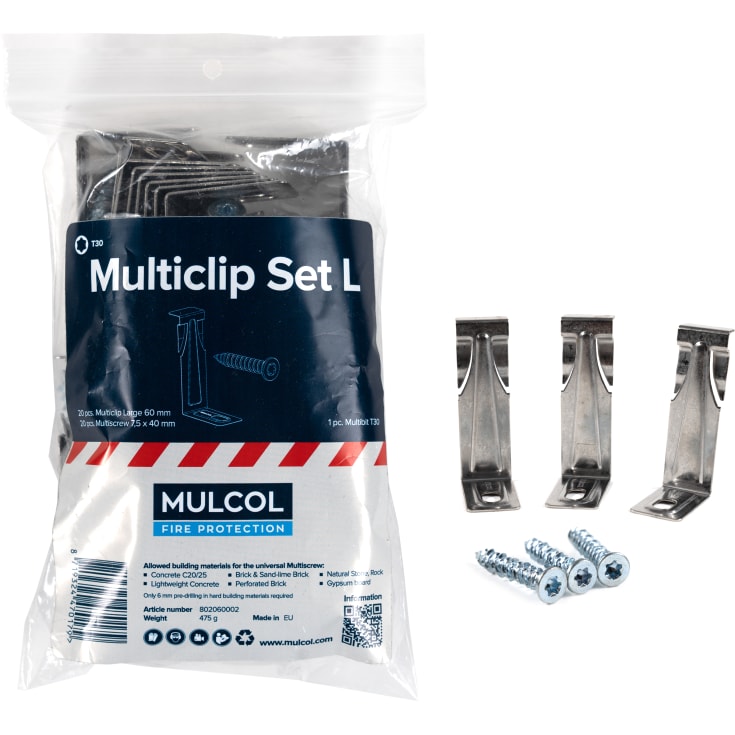 ARMADAN Mulcol klipssæt 60mm t/brandmanchet metal sølv