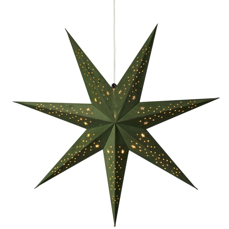 10 st Konstsmide adventsstjärna med ljus, 78 cm, grön