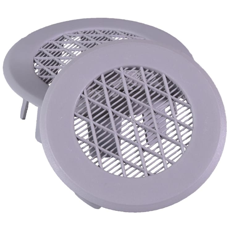 Duka ventilationsgaller, Ø100 mm, grå, 2 st