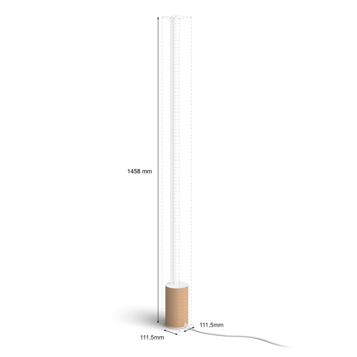 Philips Hue Signe Gradient golvlampa, trä