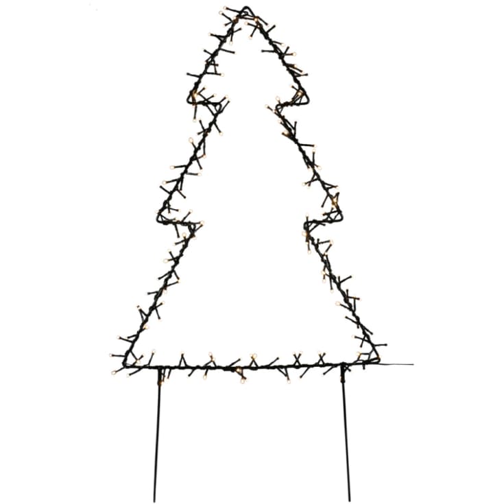 2 stk Nordic Winter metal juletræ med lys, 75 cm