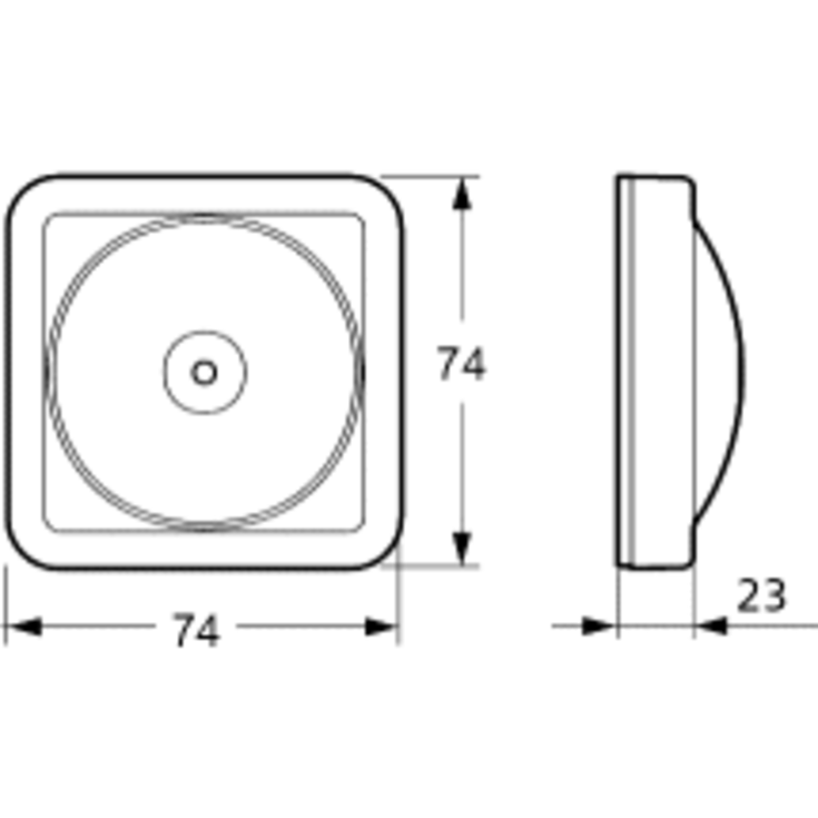 LK Opus 74 adapterdæksel for lampeudtag, 1M, antracit