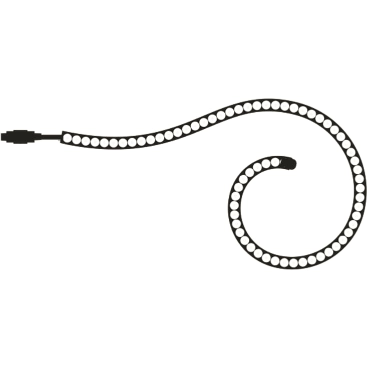 Sirius Tech-Line udendørs ropelight, 144 varm hvide lys, 4 meter, forlænger