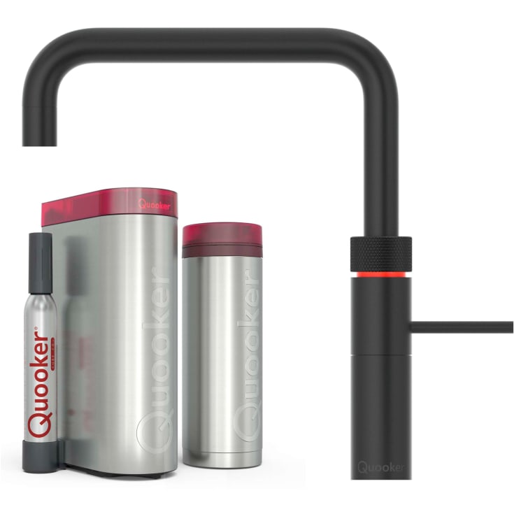Quooker Fusion Square Pro3 køkkenarmatur, 5-i-1, sort