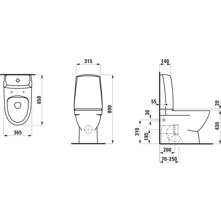 Laufen Pro N toilet, uden skyllekant, hvid