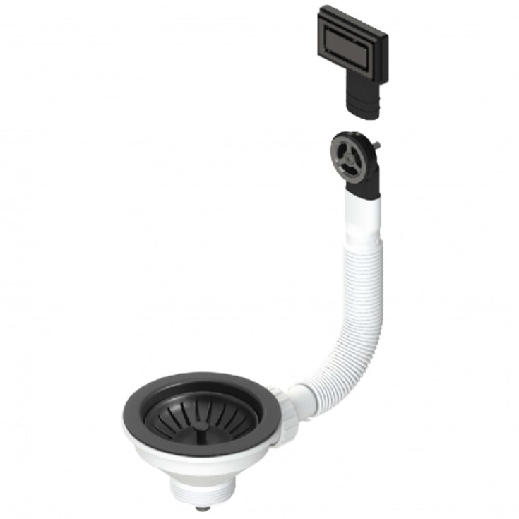 Lavabo universalt afløbssæt, sort