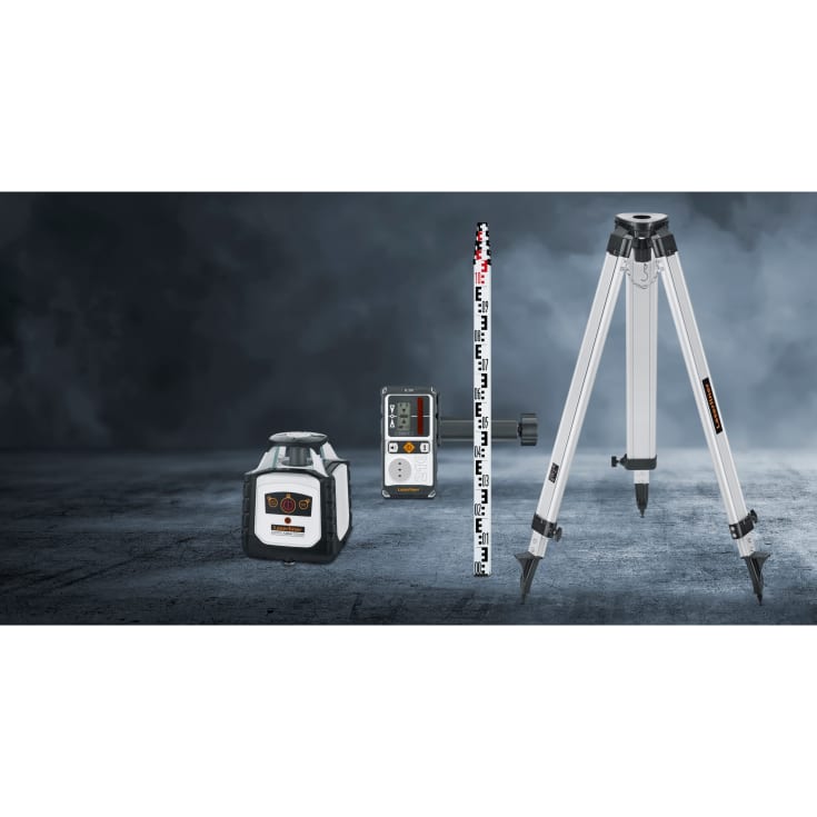 Laserliner CUBUS 210 rotationslaser, inkl. stativ mätsticka
