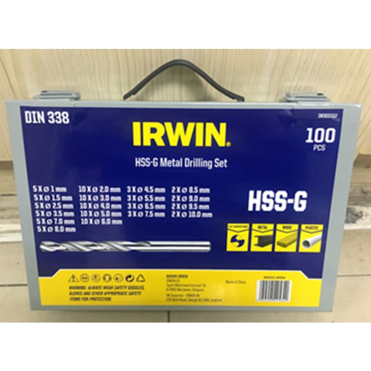 Irwin HSS borkuffert, 100 stk. str. 1,0 - 10 mm