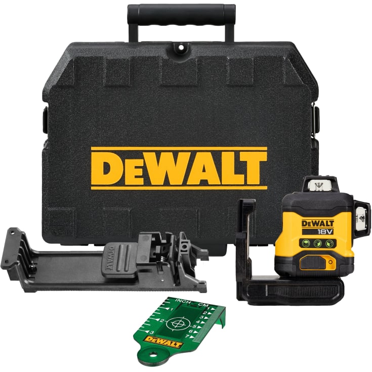 DeWalt 18V XR DCLE34031N-XJ krydslinjelaser, 3 x 360⁰, grøn, uden batteri