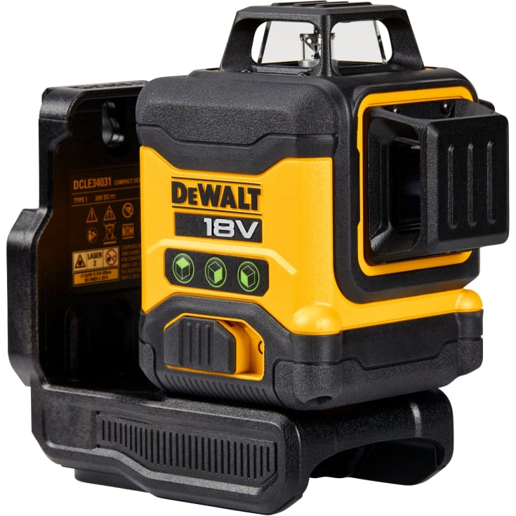 DeWalt 18V XR DCLE34031N-XJ krydslinjelaser, 3 x 360⁰, grøn, uden batteri