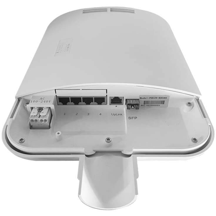 Udendørs PoE switch 4 port + uplink SFP