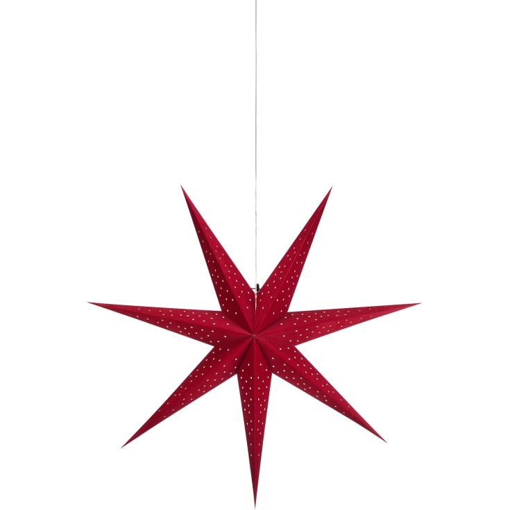 Markslöjd Blink adventsstjärna med ljus, 75 cm, röd