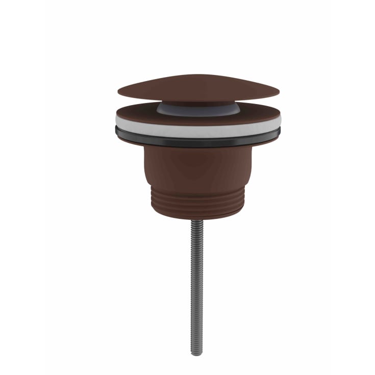 Scandtap Duo bundventil, push-open, mat brun