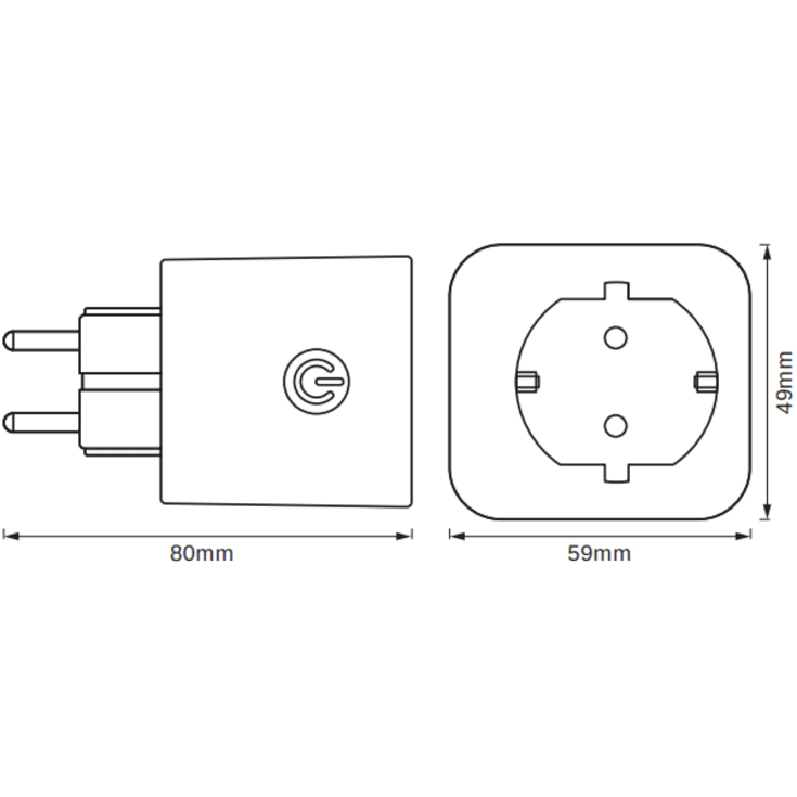 Ledvance Smart+ wifi smart plug (stickkontakt), energimätare, vit