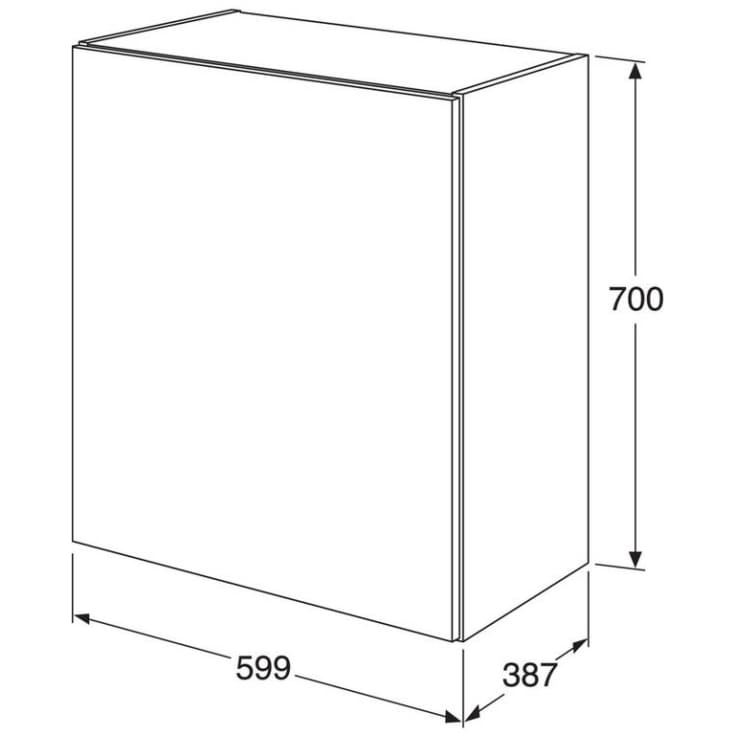 Gustavsberg Artic vægskab, 39,9x70 cm, hvid