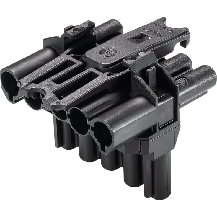 GST18i5 T-Stykke for montageplade, kodefarve: sort, GST18I5VK2P1TB