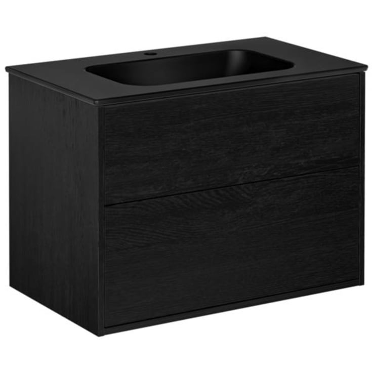 Gustavsberg Artic møbelpakke, 80x47 cm, sort eik/sort