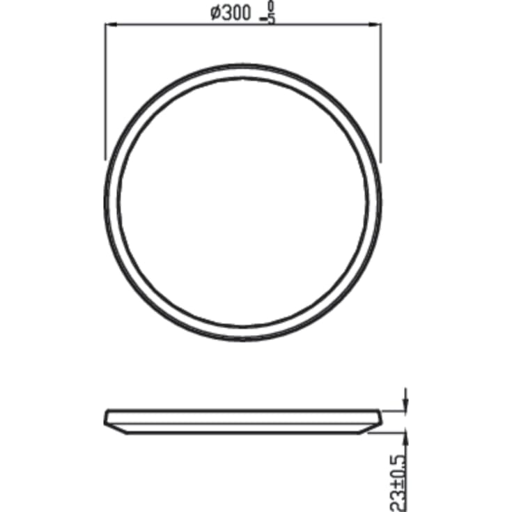 Philips myBathroom SceneSwitch Super Slim plafond, sort, 2700K, Ø30 cm