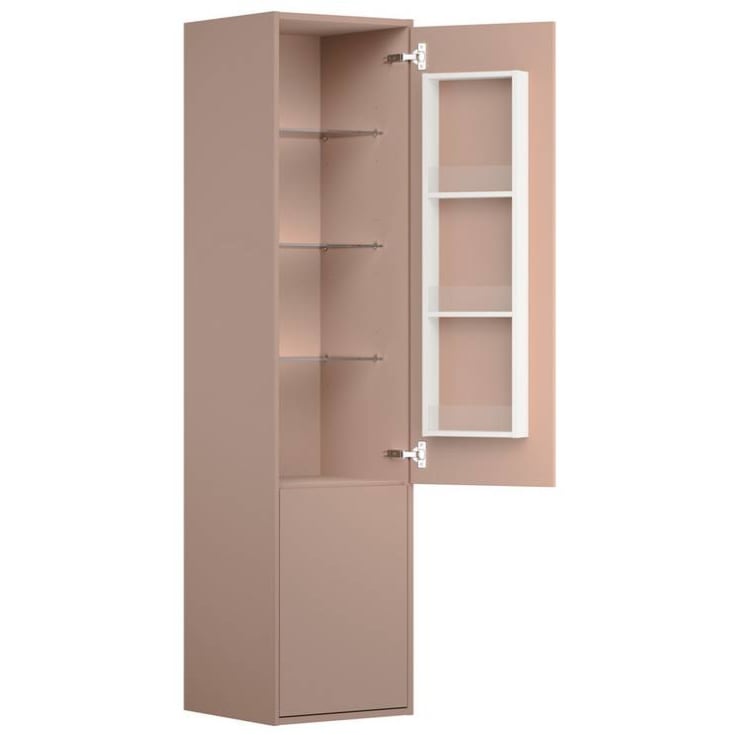 Gustavsberg Artic højskab, 39,9x165 cm, lyserød