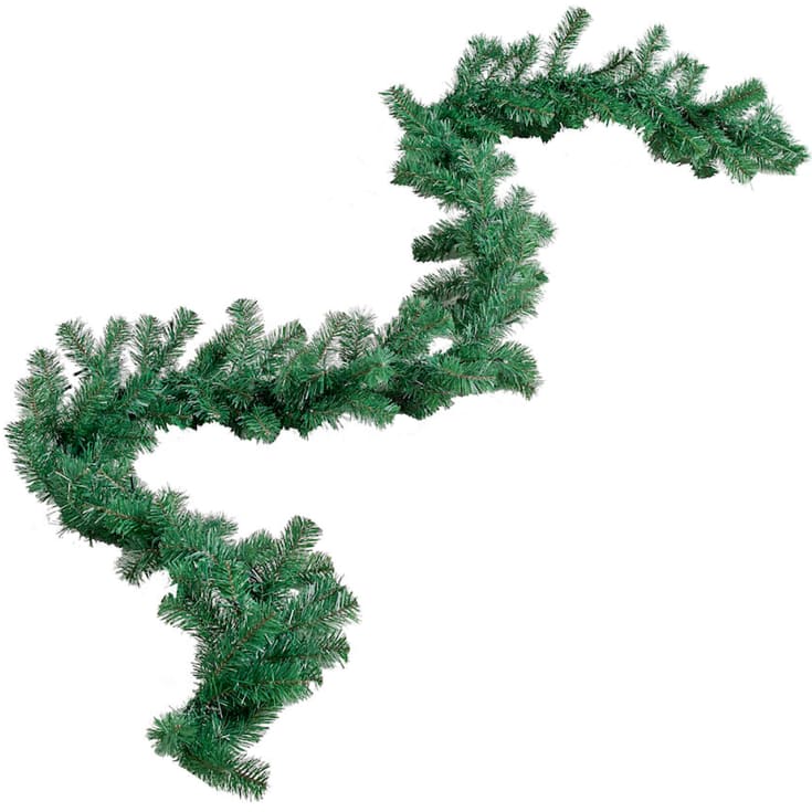 Nordic Winter granguirlande med lys & batteri, 270 cm