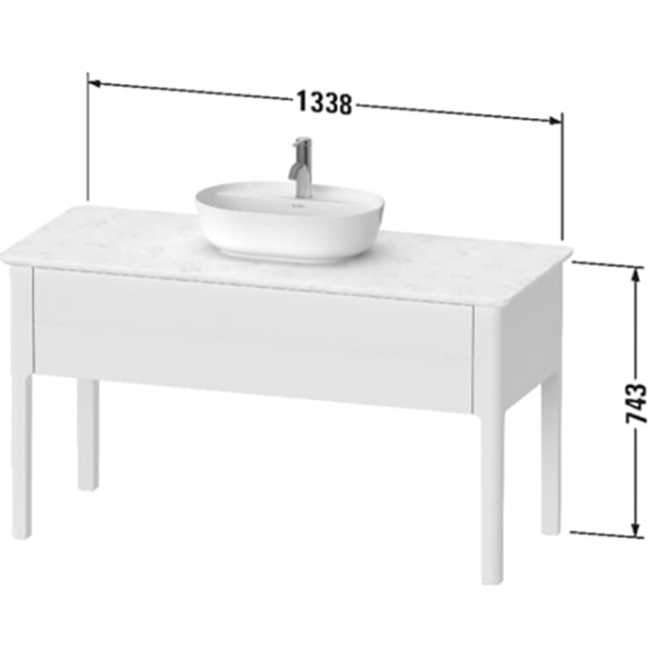 Duravit Luv underskab, 133,8x57 cm, hvid