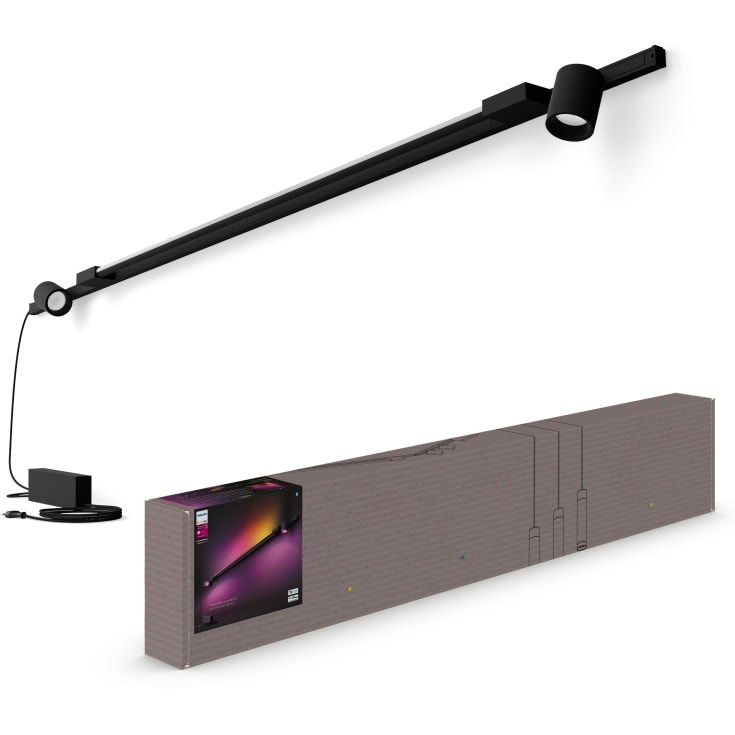 Philips Hue Perifo skensystemset för vägg, 2 skenspotlights, svart