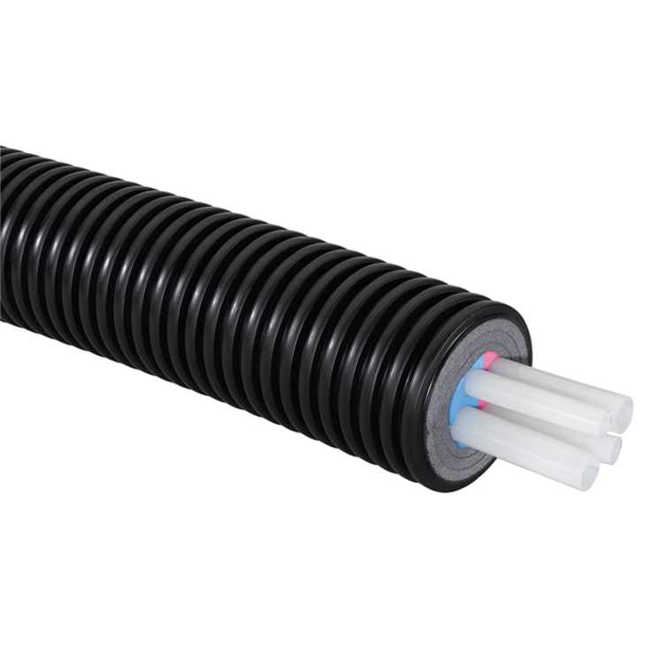 Uponor Ecoflex Quattro kombirörskulvert, 2x40+32+20 mm (meterpris)