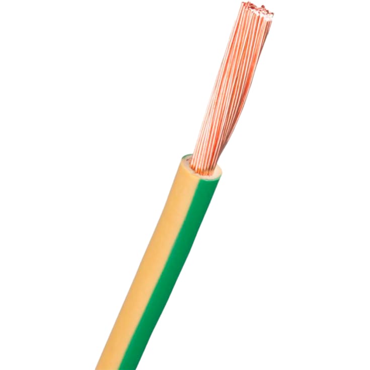 Nexans PVT90 ledning, 1x0,75 mm², gul/grøn, metervare