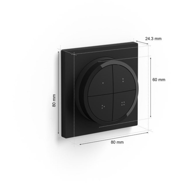 Philips Hue Tap Dial veggbryter, sort