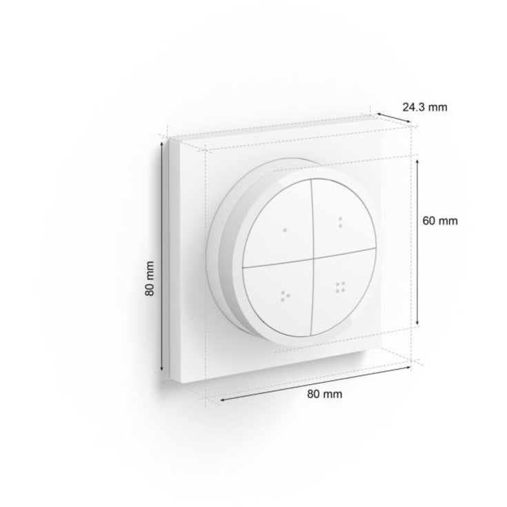 Philips Hue Tap Dial veggbryter, vit
