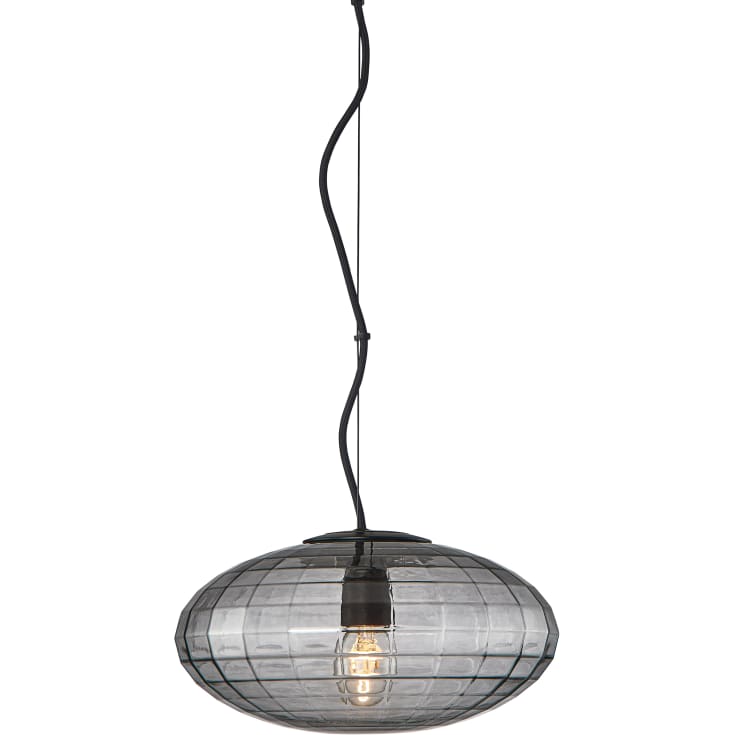 Halo Design Mesh pendellampa, rökfärgad, Ø28 cm