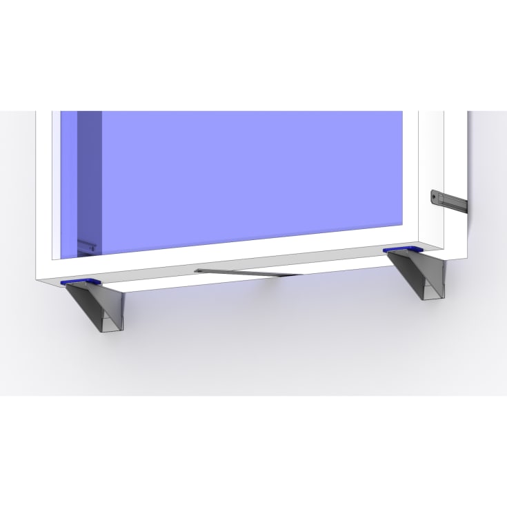 20 st Fönsterkonsol Wicoline WL 110 x 51 x 2 x 60 mm, FZV