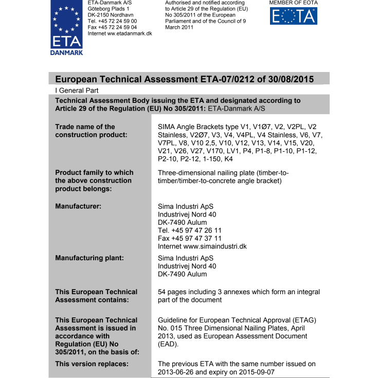 Vinkelbeslag V4 m/rib, 105 x 105 x 90 x 2,5 mm, A4