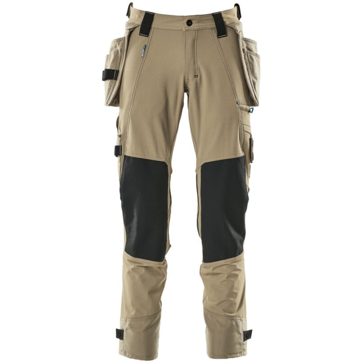 Mascot Advanced arbeidsbukse med stretch, khaki, str. 82C48