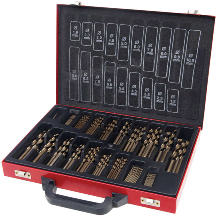 Diesella borsæt HSS-CO, 170 stk., 1,0 - 10,0 mm