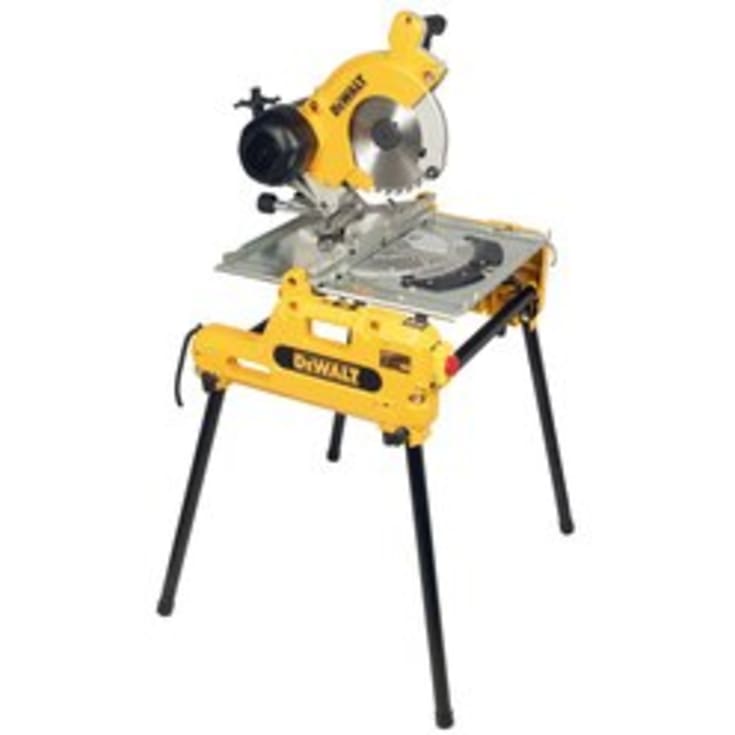 DeWalt DW743N-QS vendbar kap-/gerings- og bordsav, Ø250 mm230V