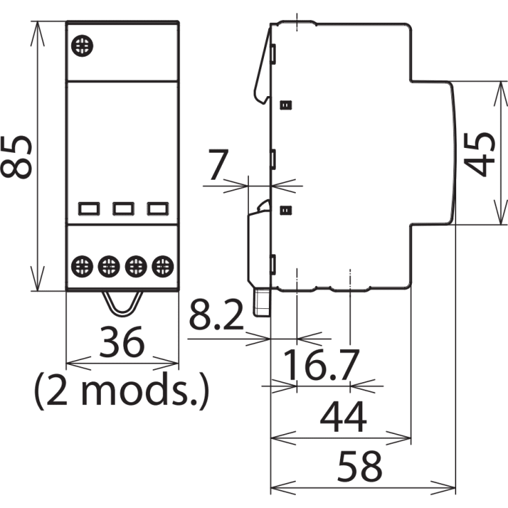 Desitek Dehnguard M 275 transientbeskyttelse, type 2, 4P, 5kA
