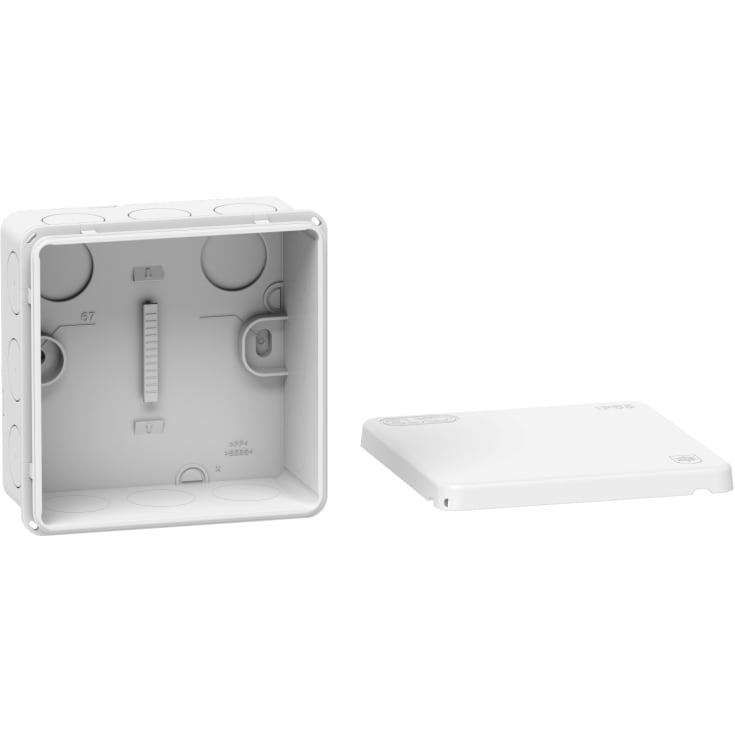 Schneider Muerva koblingsboks, 87x87x42 mm, hvit