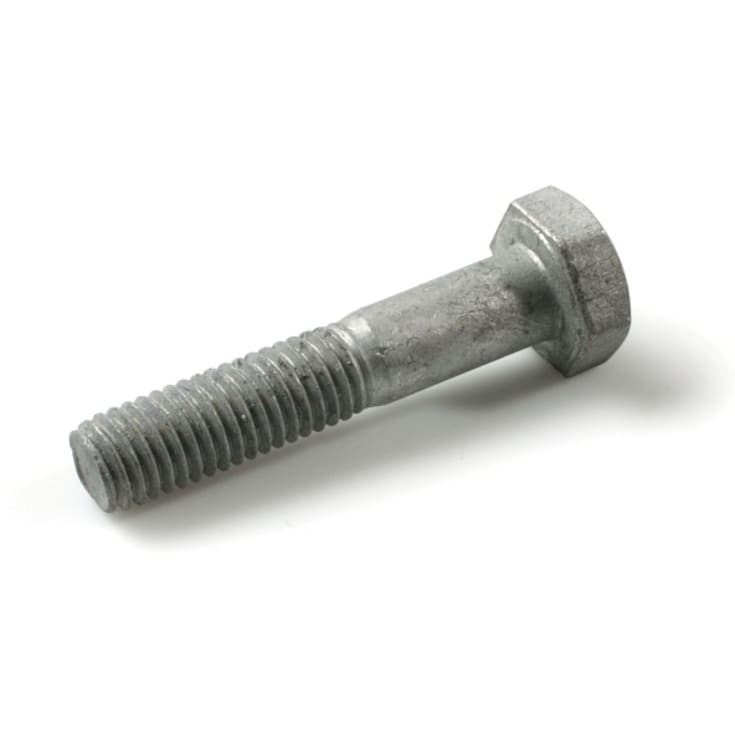 Stålbolt M12 x 180 mm, FZV, DIN 931, 6-kant, 25 stk.