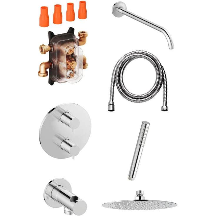 Damixa Silhouet HS1 brusesæt, vandbesparende,  krom