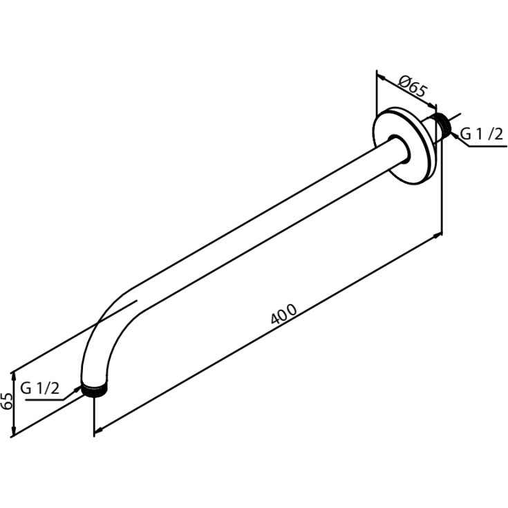 Damixa Silhouet HS1 brusesæt, vandbesparende,  krom