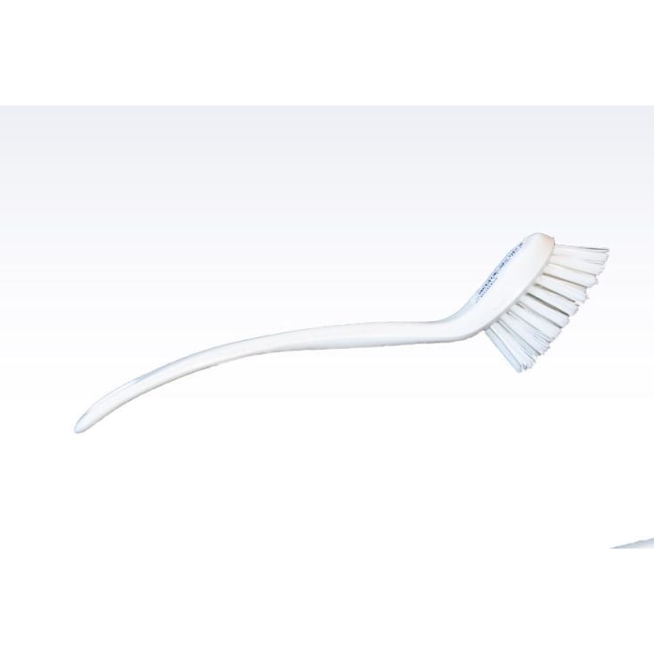 Rolioba opvaskebørste med nylonhår, hvid plast