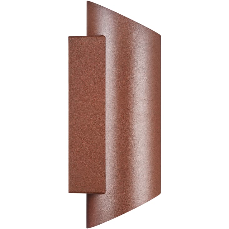 Nordlux Nico Round udendørs væglampe, rustfarvet