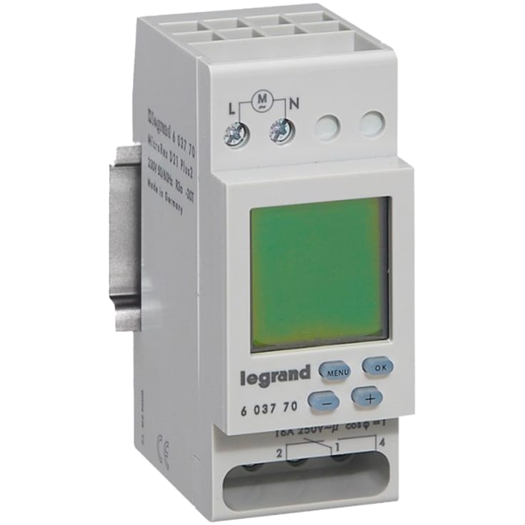 Kontaktur Microrex Plus2 D21 døgn/uge digital 1 kanal