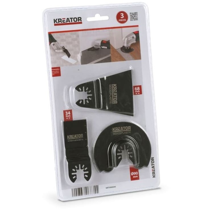 Kreator bladsett for multikutter med 3 blader for tre