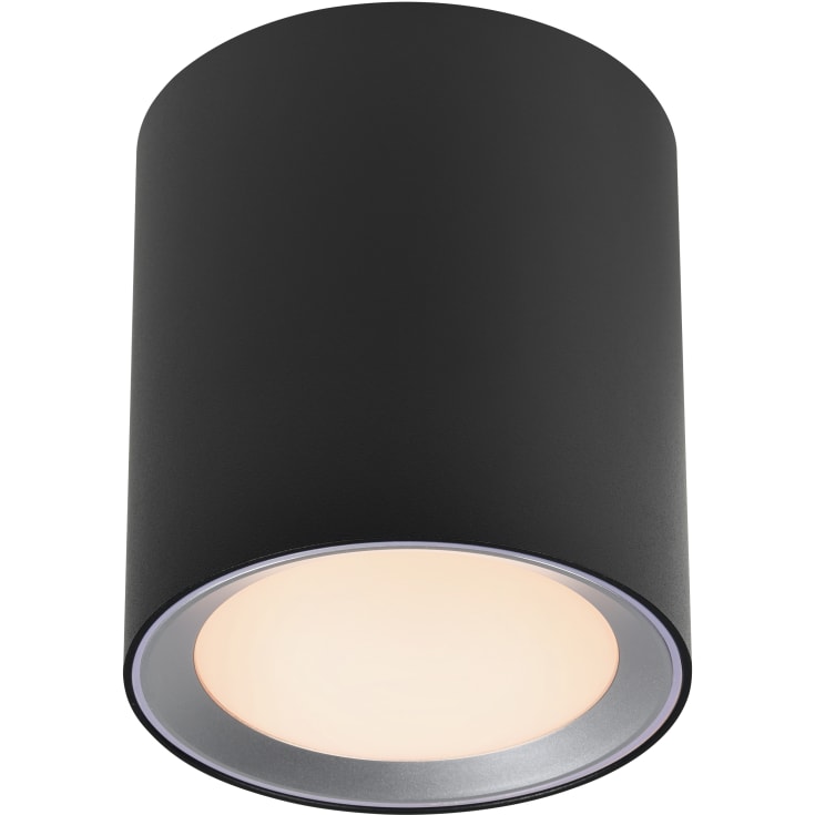 Nordlux Landon påbygningsspot, sort, H14 cm