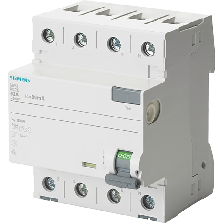Jordfelsbrytare PFI 63A 4P 300mA, 10 kA, 5SV3646-6